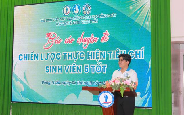 Không dừng lại ở một danh hiệu: Đại học Đồng Tháp lan tỏa giá trị "Sinh viên 5 tốt"